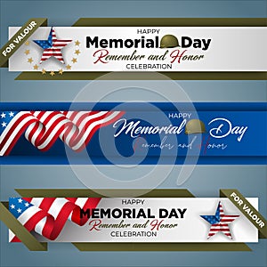 United States of America, Memorial day, celebration, web banners