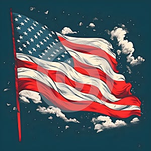 United States Of America national flag .