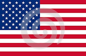 United states of america national flag in accurate colors, official flag of usa in exact colors