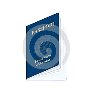 United States of America Passport Realistic vector illustration