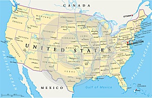 United States of America Political Map