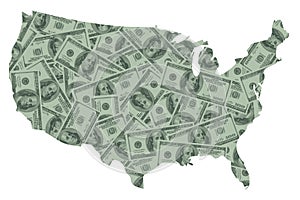 Sjednocený státy z spojené státy americké a peníze sto dolar 