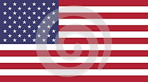 United States of America vector flag pattern in original colors consists of fifty stars on blue background red and white stripes