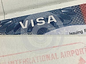 United States of America visa page