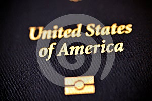 The United States of American passport, passports are issued to the American citizens and nationals, Travel, tourism concept,