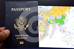 United States of American passport, passports are issued to the American citizens and nationals, Travel, tourism concept, American