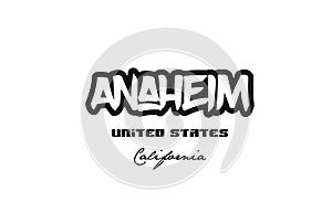 United States anaheim california city graffitti font typography