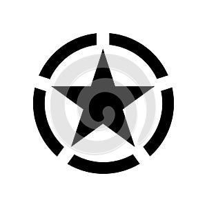 United states army star symbol stencil isolated - PNG