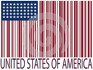 United states bar codes flag