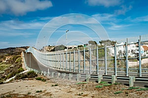 United States Border Wall with Mexico in California