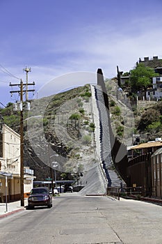 United States Border Wall with Mexico in Nogales Arizona