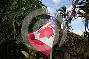 United States and Canada Combined flag