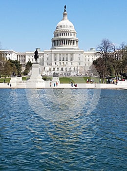 The United States Capitol Building, on Capitol Hill in Washington DC, USA.