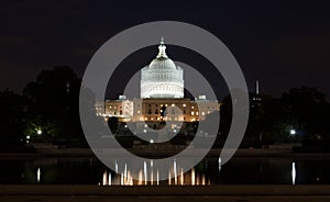 United States Capitol Building at Night