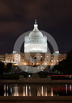 United States Capitol Building at Night