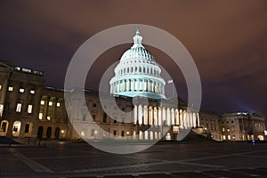 United States Capitol Building at night. Washington, DC.