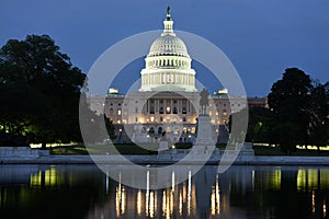 United States Capitol Building at night, Washington, DC