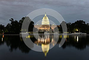 United States Capitol Building at night, Washington, DC