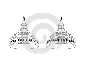 United States Capitol Dome Vector