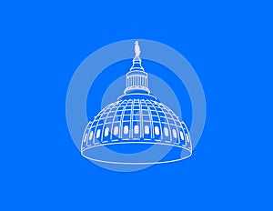 United States Capitol Dome vector