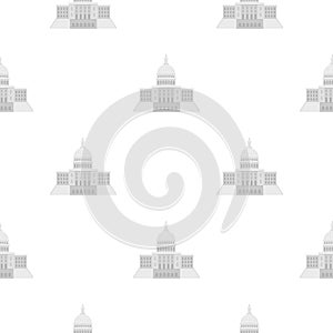 United States Capitol icon in cartoon style isolated on white background. USA country pattern stock vector illustration.