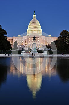 United States Capitol with Reflecting Pool