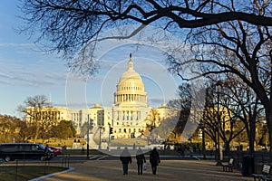 United States Capitol at sunset