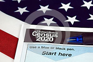 United States 2020 census form photo