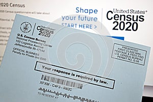 United States 2020 Census Postcard, Letter, and Online Page photo