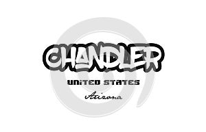 United States chandler arizona city graffitti font typography de photo