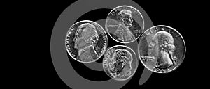 United States Coins Silver Representing Wealth and Savings With Inscription In God We Trust