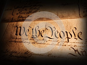 The United States Constitution, with We The People text and signatures