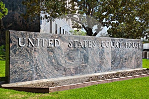 United States Court House Sign