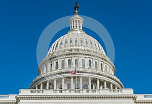 The United States Flag and Capitol Dome