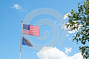 United States Flag and Oregon