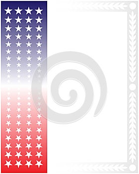 United States flag symbols decorative border frame