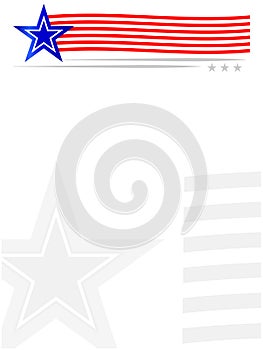 United States flag symbols patriotic background vector design template.