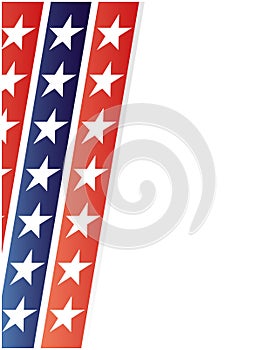 United States flag symbols patriotic border frame corner