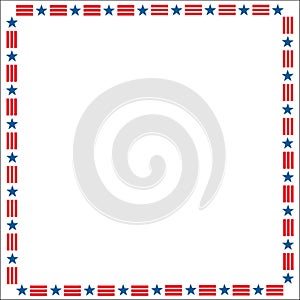 United States flag symbols patriotic frame vector image