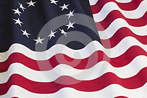 United States flag with thirteen stars