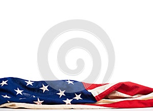 United States flash on a white background with copy space