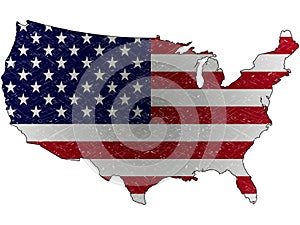 United states grunge map