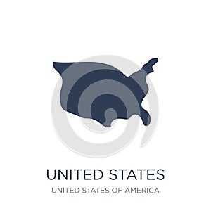United states icon. Trendy flat vector United states icon on white background from United States of America collection