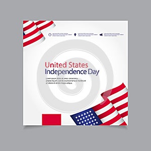 United States Independence Day Celebration Vector Template Design Illustration