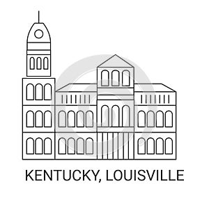 United States, Kentucky, Louisville travel landmark vector illustration