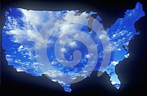 United States mainland with sky photo