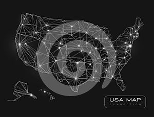 United States map abstract vector background