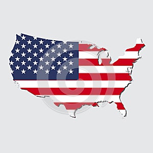 United States Map Flag,United States Map with Flag Vector