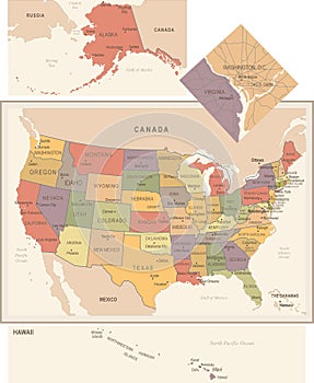 United States Map - Vector Illustration