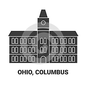 United States, Ohio, Columbus travel landmark vector illustration photo